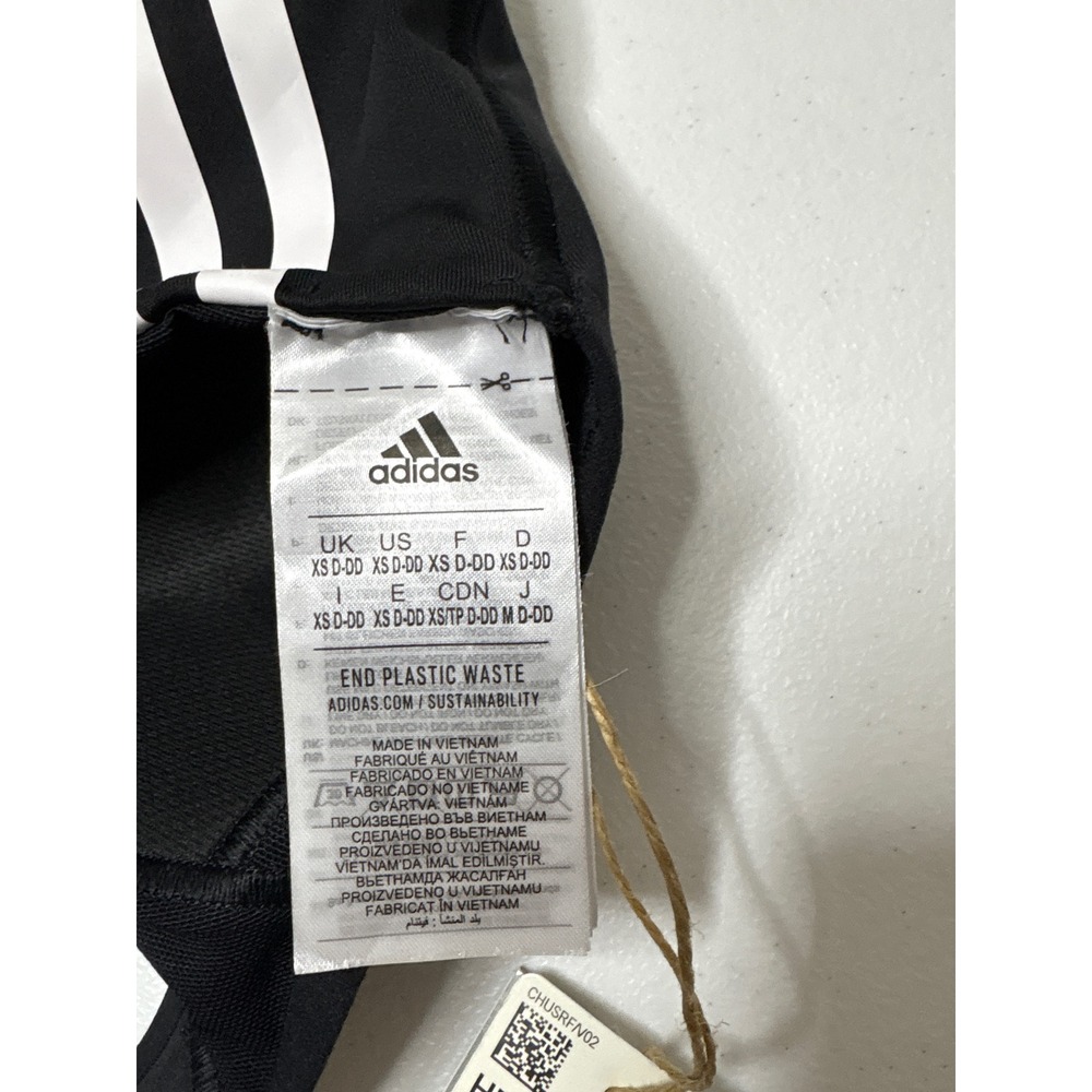 Adidas TLRDIM HS Training Sports Bra Black White XS DD Extra Support Gym - Picture 4 of 4